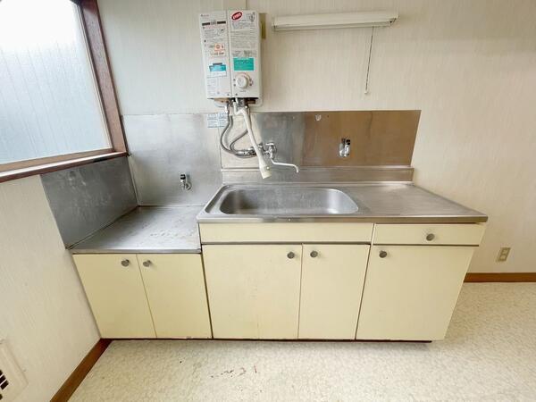 キッチン ガスコンロ2口設置可 池袋の賃貸アパート 小川コーポ202号室