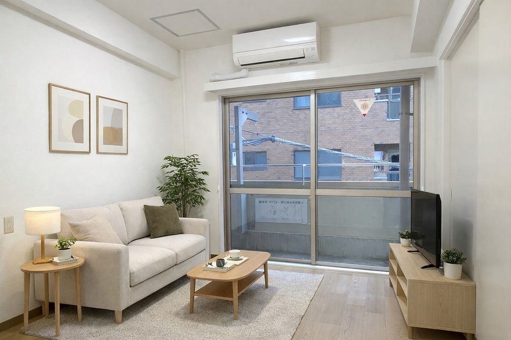 池袋徒歩3分　平和通り沿いの角にある賃貸マンション　高橋乾幸ビル　301号室は和室を洋室にリフォームした綺麗なお部屋です。大きめのバルコニーとエアコン2台設置済みが人気の物件となります