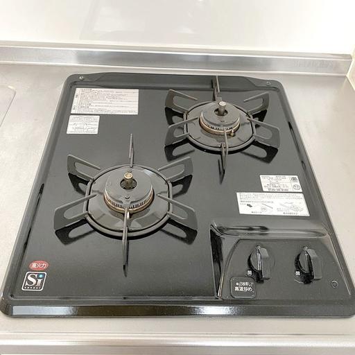 キッチンはガスコンロ2口です 豊島区千早の賃貸マンション オーレ池袋西 キッチンはガスコンロ2口です