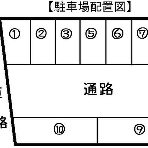 配置図 斉藤パーキング 9台駐車可能です